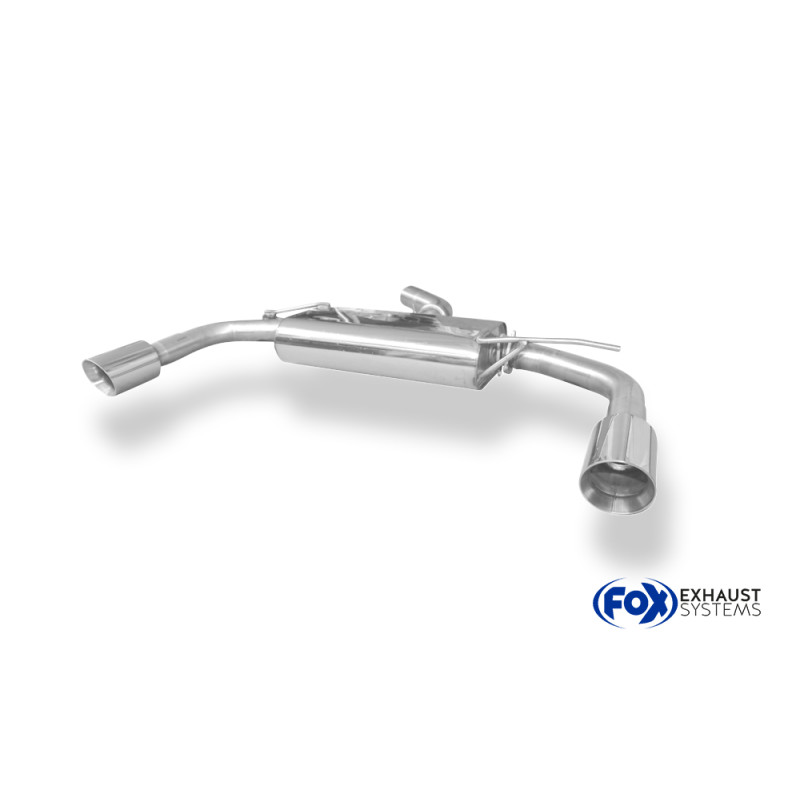 VW Beetle Tipo 16 Silenziatore posteriore con uscite destra e sinistra (duplex) – 1x100 tipo (Cod.