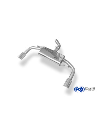 VW Beetle Tipo 16 Silenziatore posteriore con uscite destra e sinistra (duplex) – 1x100 tipo (Cod.