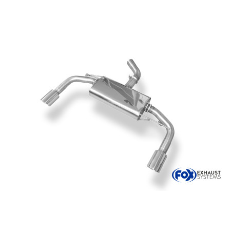 VW Beetle Tipo 16 Silenziatore posteriore con uscite destra e sinistra (duplex) – 1x100 tipo (Cod.