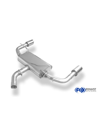 VW Beetle Tipo 16 Silenziatore posteriore con uscite destra e sinistra (duplex) – 1x100 tipo (Cod.