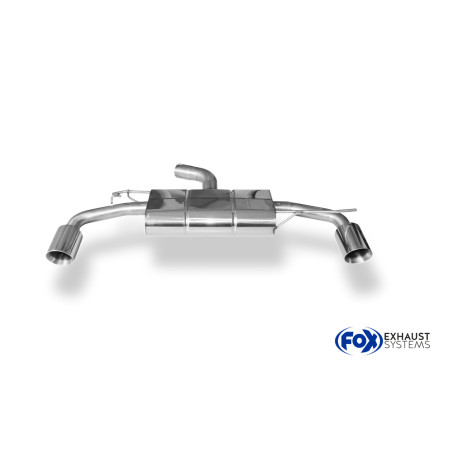 VW Golf 6 GTI + cabrio Silenziatore posteriore con uscite destra e sinistra (duplex) – 1x10 (Cod. 