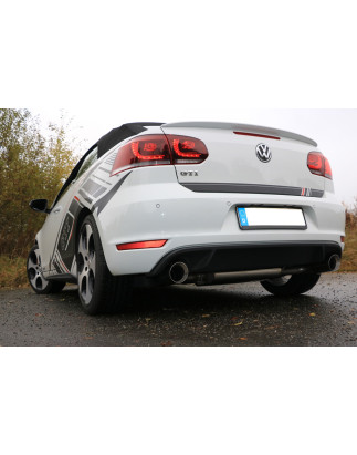 VW Golf 6 GTI + cabrio Silenziatore posteriore con uscite destra e sinistra (duplex) – 1x10 (Cod. 