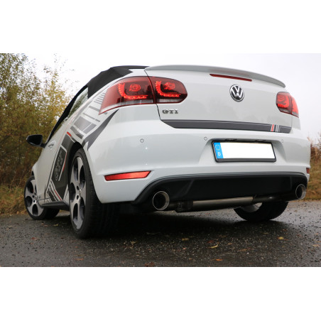 VW Golf 6 GTI + cabrio Silenziatore posteriore con uscite destra e sinistra (duplex) – 1x10 (Cod. 