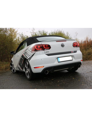 VW Golf 6 GTI + cabrio Silenziatore posteriore con uscite destra e sinistra (duplex) – 1x10 (Cod. 
