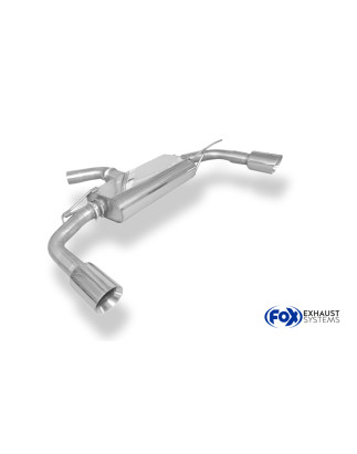 VW Beetle Tipo 16 R-package Silenziatore posteriore con uscite destra e sinistra - (Cod. F-VW101125-
