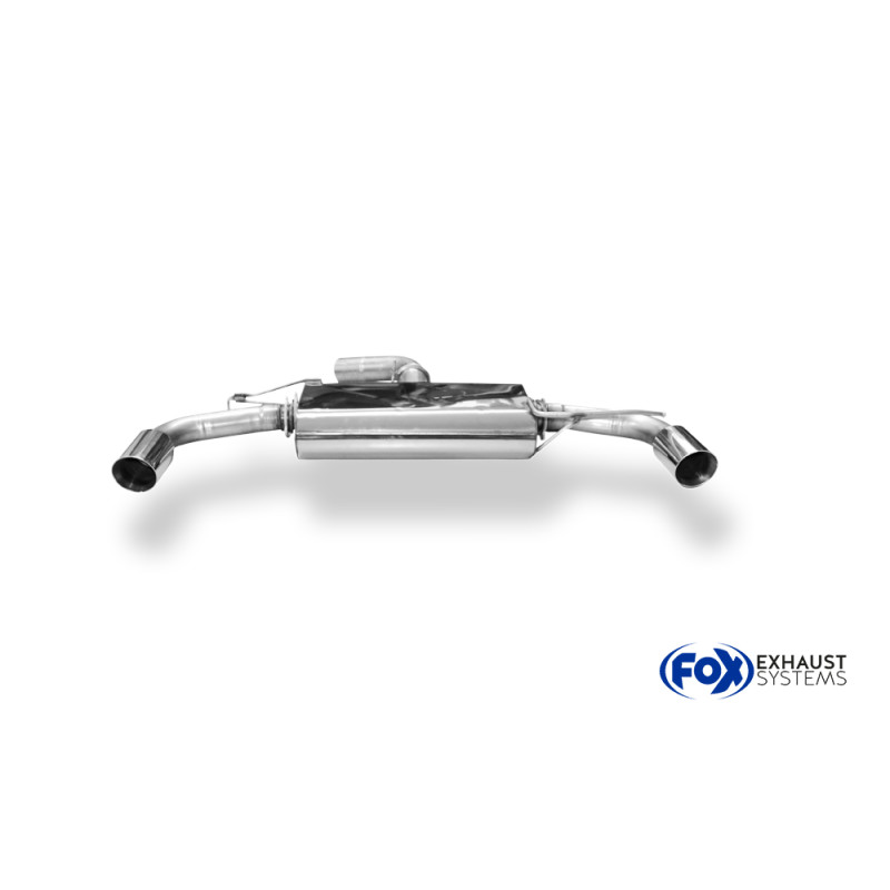 VW Golf VI Silenziatore posteriore con uscite destra e sinistra (duplex) – 1x90 Tipo 25 con uscite