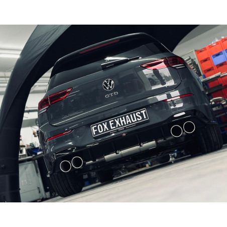 VW Golf 8 GTD silenziatore posteriore output destra/sinistra – 2x100 Tipo 1 (Cod. F-VW057045-134x)