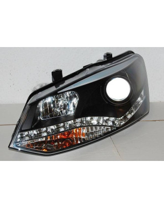 Fari Day Light Volkswagen Polo '10, Black (Cod. E-FAW101)