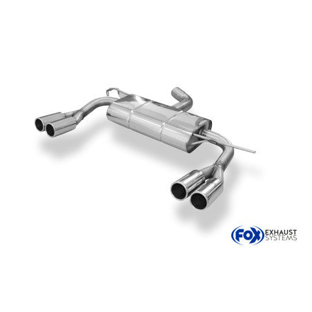 VW Touran Cross GTD Silenziatore posteriore con uscite destra e sinistra (duplex)x76 ty (Cod. F-VW15