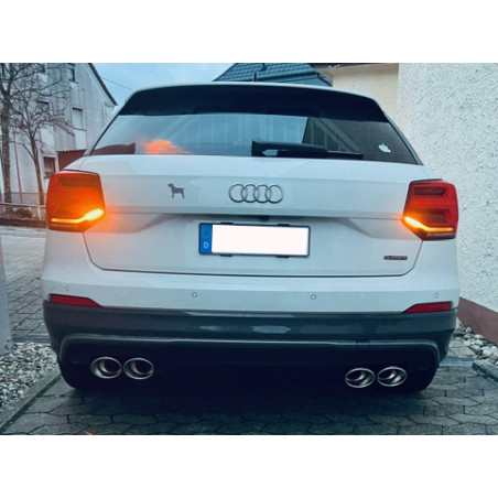 Audi Q2 Silenziatore posteriore con uscite destra e sinistra (duplex)x115x85 Tipo 32 r (Cod. F-AU170