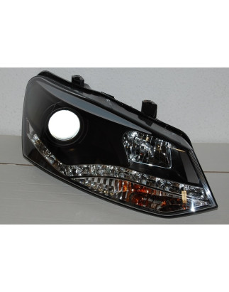 Fari Day Light Volkswagen Polo '10, Black (Cod. E-FAW101)