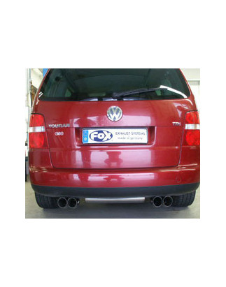 VW Touran TSI Silenziatore posteriore con uscite destra e sinistra (duplex)x76 Tipo 18 (Cod. F-VW150