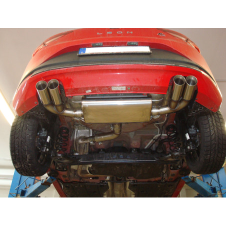 Seat Leon 5F Silenziatore posteriore con uscite destra e sinistra (duplex)x80 Tipo 25 (Cod. F-SE0420