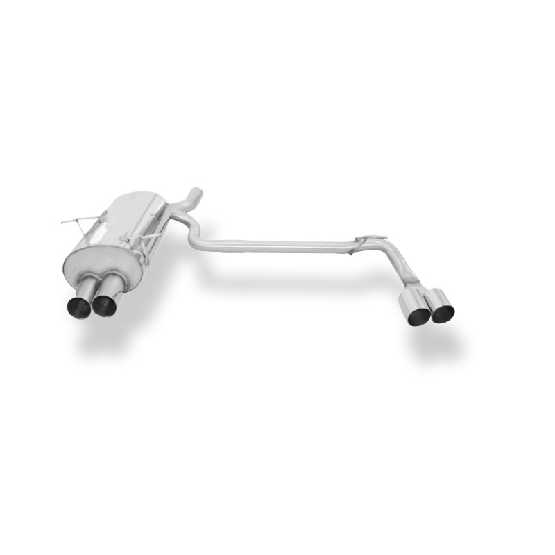 BMW E46 320/ 323/ 328 Silenziatore posteriore con uscite destra e sinistra single (Cod. F-BM022154-0