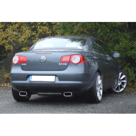 VW EOS – 1F Silenziatore posteriore con uscite destra e sinistra (duplex) – 160x80 Tipo 57 (Cod.