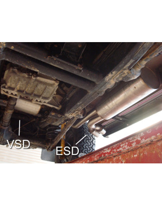 Mercedes G-Klasse – 463 (con Trittbrett) Silenziatore uscita posteriore (Cod. F-MB050012-090)