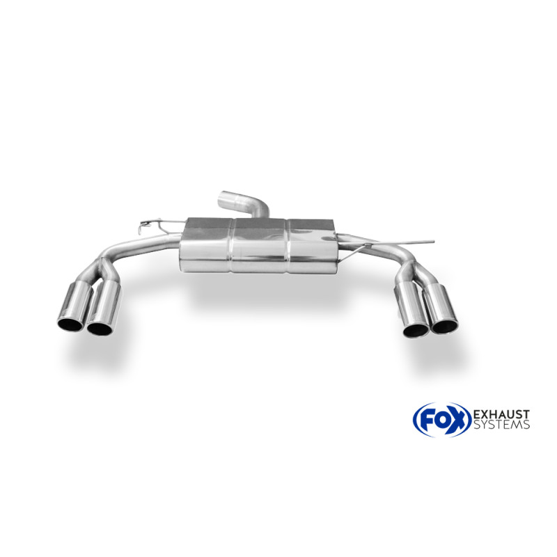 VW Beetle Tipo 16 Silenziatore posteriore con uscite destra e sinistra (duplex)x80tipo (Cod. F-VW101