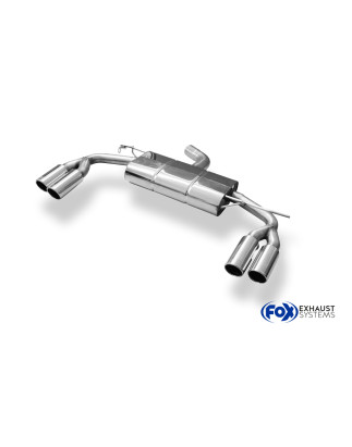 VW Beetle Tipo 16 Silenziatore posteriore con uscite destra e sinistra (duplex)x80tipo (Cod. F-VW101