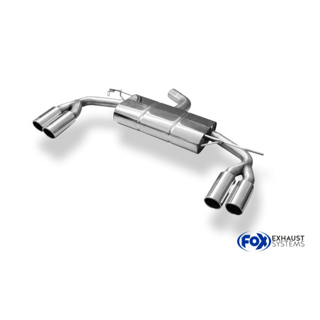 VW Beetle Tipo 16 Silenziatore posteriore con uscite destra e sinistra (duplex)x80tipo (Cod. F-VW101