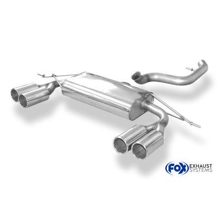 Audi Q3 quattro Benzin Silenziatore posteriore con uscite destra e sinistra (duplex)x90 (Cod. F-AU15