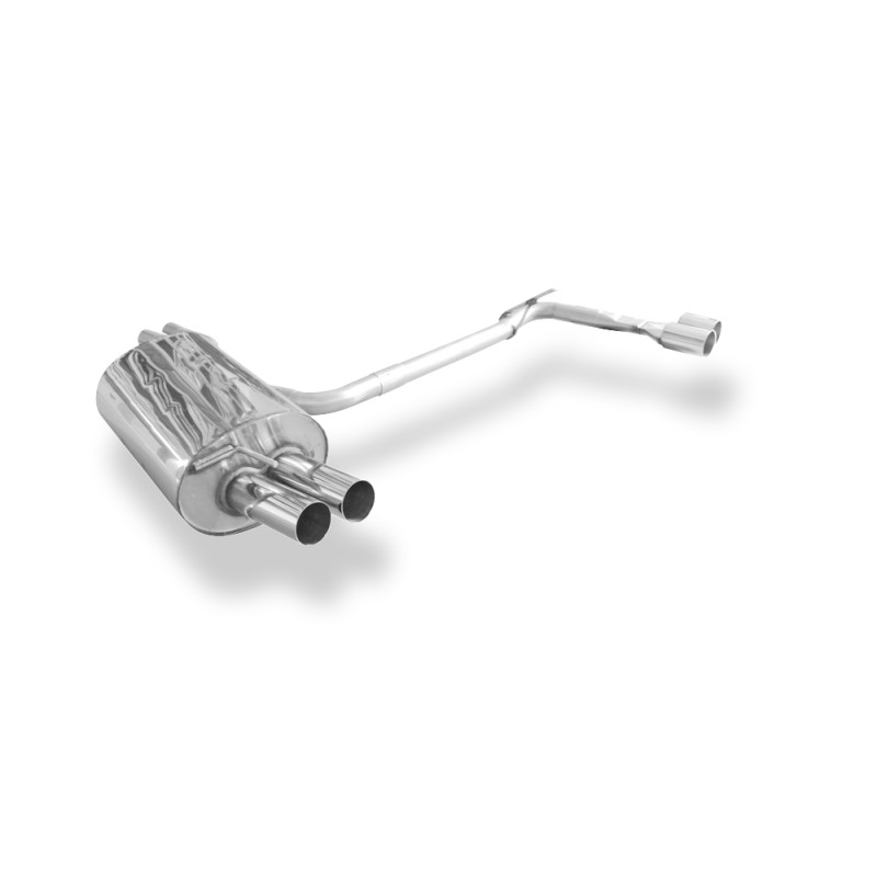 BMW E46 330d/ 330xd Silenziatore posteriore con uscite destra e sinistra double fl (Cod. F-BM022194-