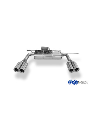 VW EOS – 1F Silenziatore posteriore con uscite destra e sinistra (duplex)x80 Tipo 13 ri (Cod. F-VW