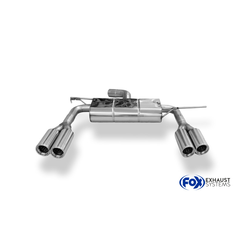 VW EOS – 1F Silenziatore posteriore con uscite destra e sinistra (duplex)x80 Tipo 13 ri (Cod. F-VW