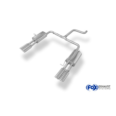 VW Bus T5/ T6 Silenziatore posteriore con uscite destra e sinistra (duplex)x88x74 tipo (Cod. F-VW131