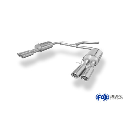 VW Bus T5/ T6 Silenziatore posteriore con uscite destra e sinistra (duplex)x88x74 tipo (Cod. F-VW131