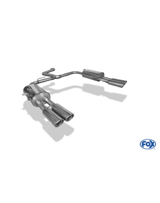 VW Bus T5/ T6 Silenziatore posteriore con uscite destra e sinistra (duplex)x88x74 tipo (Cod. F-VW131