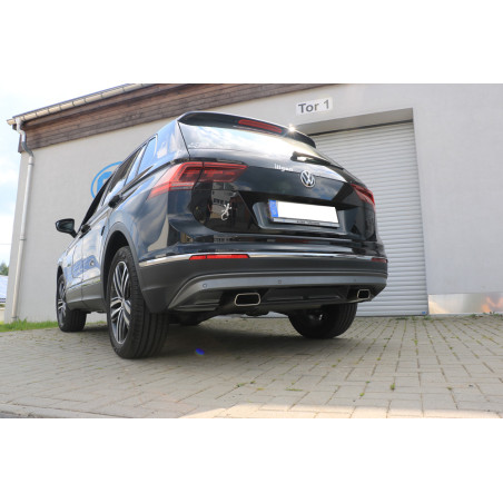 VW Tiguan II Benzin – 4motion Silenziatore posteriore con uscite destra e sinistra (Cod. F-VW20100