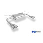 Fiat 124 Spider Silenziatore posteriore trasversale uscita destra/sinistra – 2x70 Tipo 16 destra/s