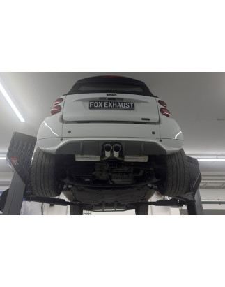 Smart Fortwo 451 Turbo Silenziatore posteriore uscita contig inkl. Tubo flessibile – 2x80 Tipo 25 