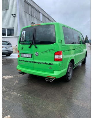 VW Bus T5/ T6 4motion Silenziatore posteriore con uscite destra e sinistra (duplex)x115 (Cod. F-VW13