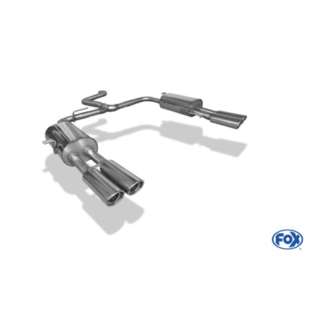 VW Bus T5/ T6 4motion Silenziatore posteriore con uscite destra e sinistra (duplex)x88x (Cod. F-VW13