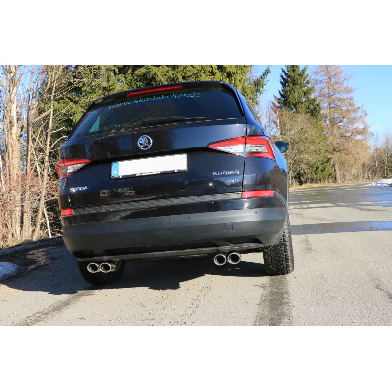 Skoda Kodiaq 4x4 Silenziatore posteriore con uscite destra e sinistra (duplex)x88x74 ty (Cod. F-SK12