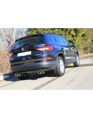 Skoda Kodiaq 4x4 Silenziatore posteriore con uscite destra e sinistra (duplex)x88x74 ty (Cod. F-SK12