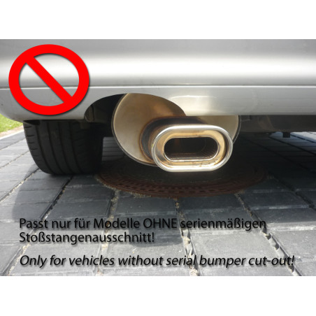 Mercedes SL Tipo R129 Silenziatore posteriore Ø70mm – 135x80 Tipo 53 (Cod. F-MB132002-593)