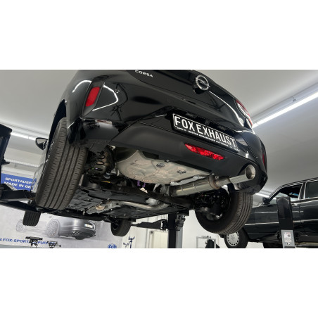 Opel Corsa F Silenziatore posteriore and Silenziatore anteriore – 1x100 tipo (Cod. F-OP035001-293-