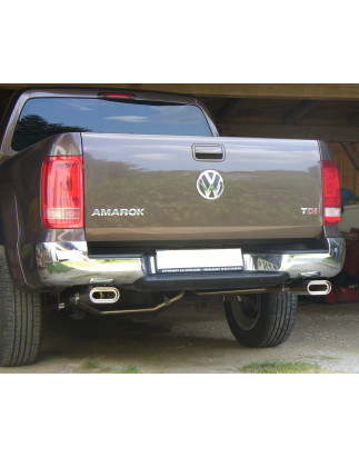 VW Amarok 4x4 Silenziatore posteriore con uscite destra e sinistra (duplex) – 160x80 Tipo 5 (Cod. 