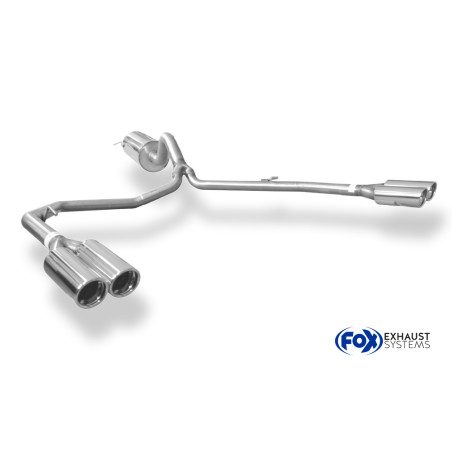 VW Amarok 4x4 Silenziatore posteriore con uscite destra e sinistra (duplex)x80 Tipo 17 (Cod. F-VW210