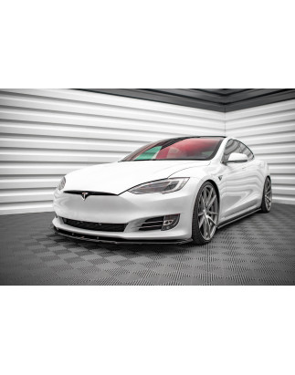 SPLITTER ANTERIORE V.1 Tesla Model S Facelift (Cod. M-TE-MODELS-1F-FD1G)