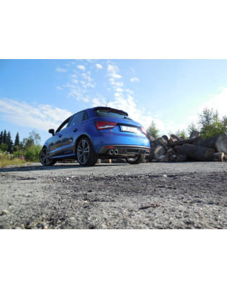 Audi S1 quattro Silenziatore posteriore con uscite destra e sinistra (duplex)x90 Tipo 1 (Cod. F-AU14
