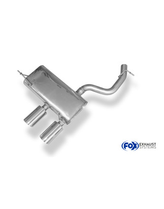 VW Golf V R32 Silenziatore posteriore uscita contig – 2x100 Tipo 25 (Cod. F-VW054232-294)