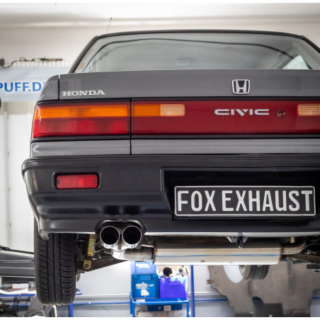 Honda Civic 4 – ED3 Silenziatore posteriore trasversale e Silenziatore anteriore – 2x70 Tipo 10 