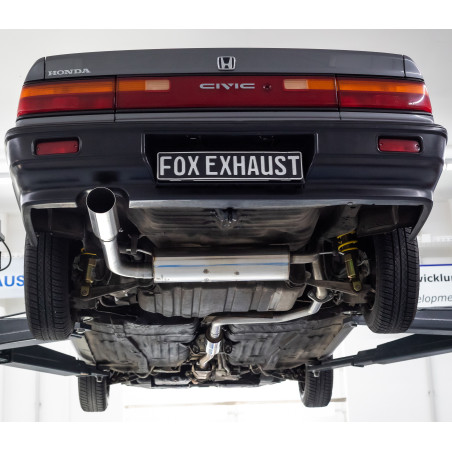 Honda Civic 4 – ED3 Silenziatore posteriore trasversale e Silenziatore anteriore – 1x100 Tipo 10