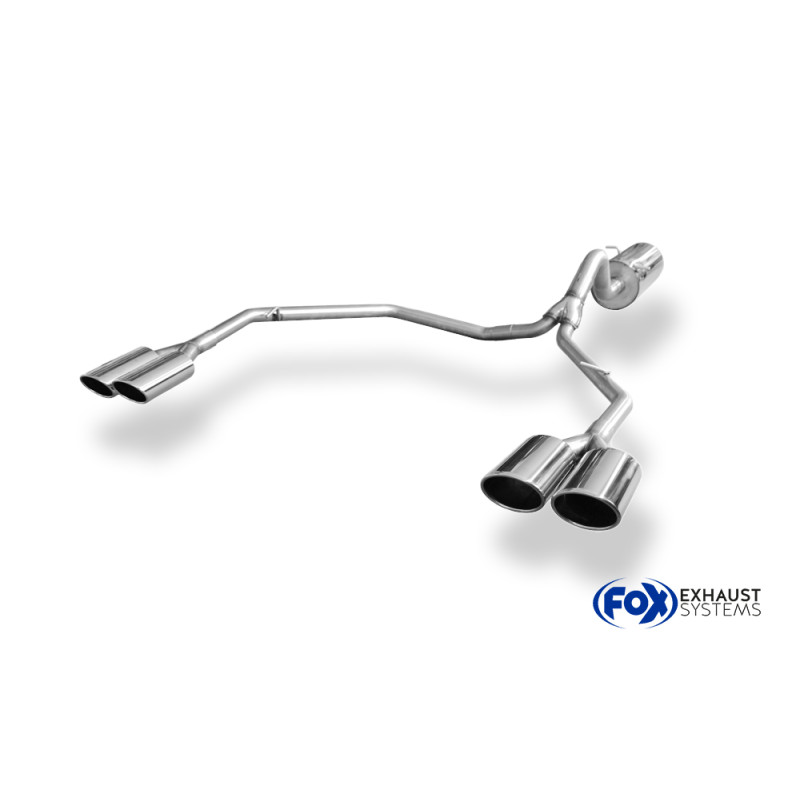 VW Amarok 4x4 Silenziatore posteriore con uscite destra e sinistra (duplex)x115x85 tipo (Cod. F-VW21