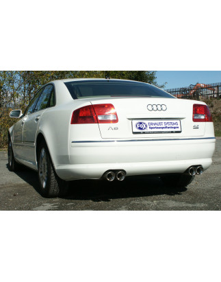 Audi A8 Tipo 4E Silenziatore posteriore destra e sinistra Ø70mm – 2x80 Tipo 1 (Cod. F-AU081004-15