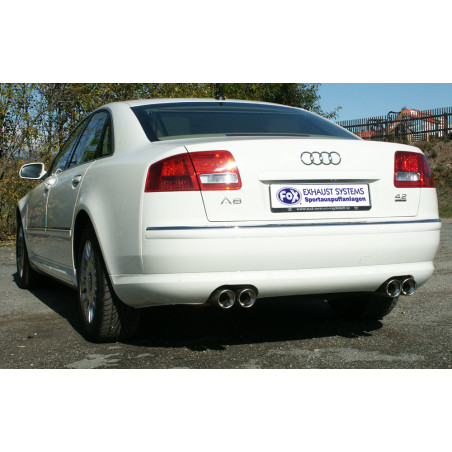 Audi A8 Tipo 4E Silenziatore posteriore destra e sinistra Ø70mm – 2x80 Tipo 1 (Cod. F-AU081004-15
