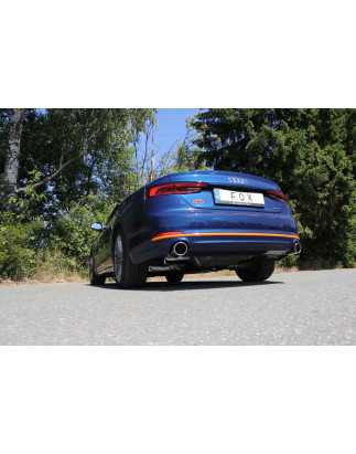 Audi A5 quattro B9 Cabrio Silenziatore posteriore destra/sinistra per 1-tubo einflutig – 1x100 Tip